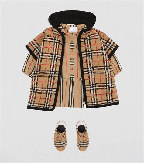 kids ponchos burberry|Burberry vintage check poncho.